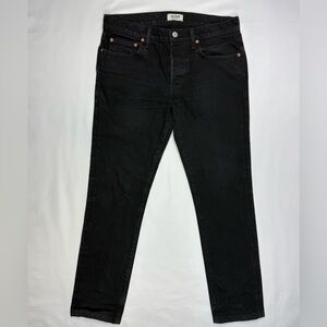 Buck Mason Mens Maverick Slim Fit Jeans 32 x 29 Black Denim Made in USA B7
